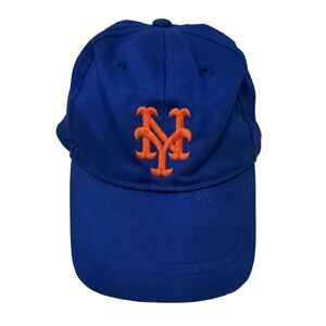 New York Mets Stretchy Kids Hat Blue Embroidered Logo Kid Athlete